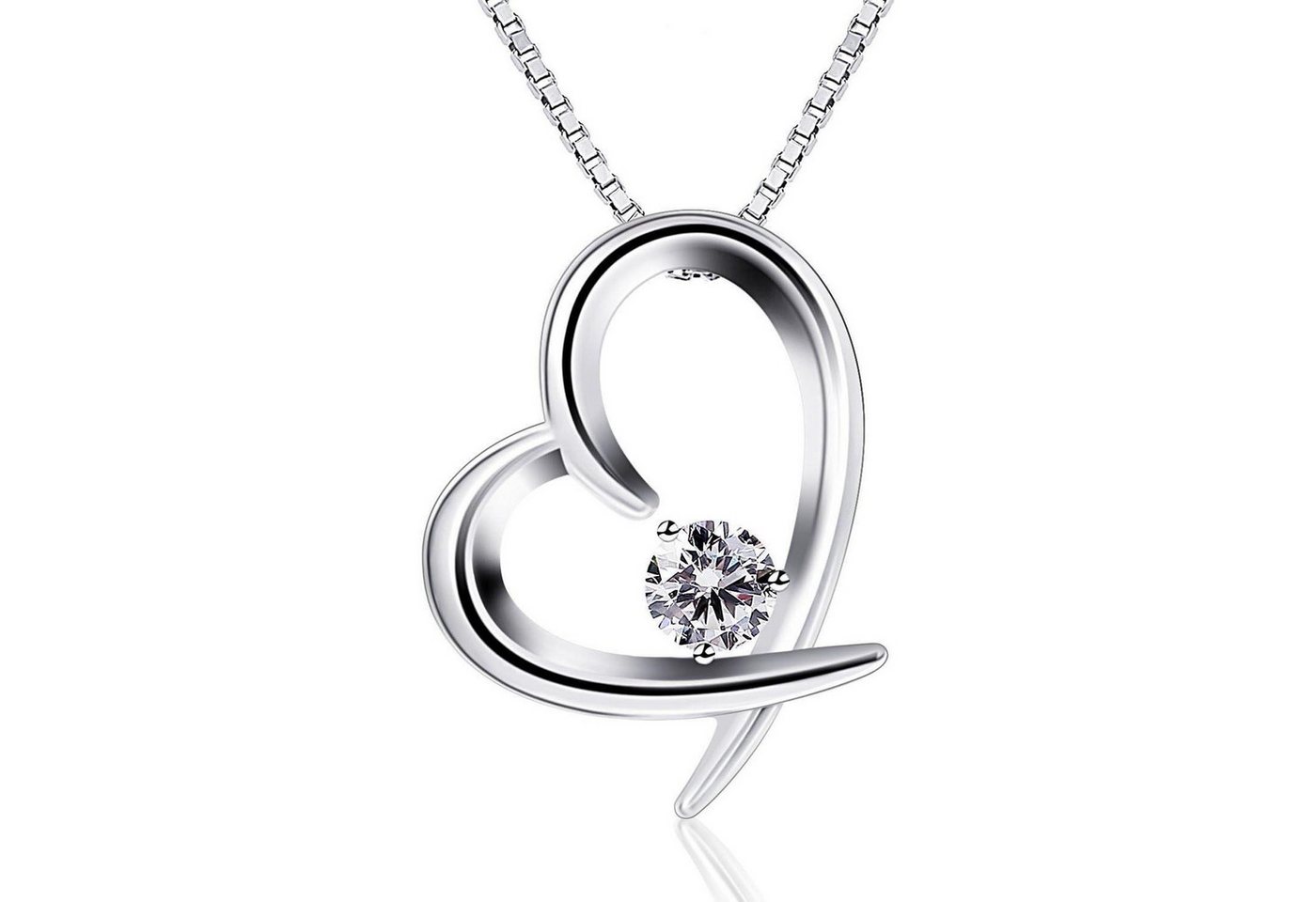LuxusKollektion Kette und Anhänger Set Herz Kette Damen Halskette 925 Silber Zirkonium 45CMashion LuxusKollektion Kette und Anhänger Set Herz Kette Damen Halskette 925 Silber Zirkonium 45CMashion von LuxusKollektion