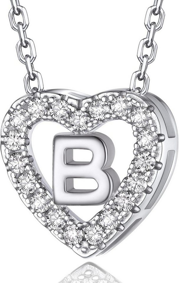 LuxusKollektion Kette und Anhänger Set Herz Kette mit Buchstaben Anhänger Moissanit Diamant Initialen LuxusKollektion Kette und Anhänger Set Herz Kette mit Buchstaben Anhänger Moissanit Diamant Initialen von LuxusKollektion