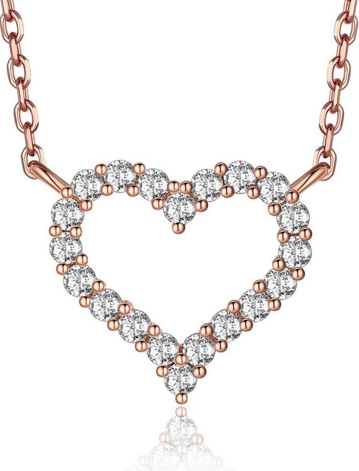LuxusKollektion Kette und Anhänger Set Herzkette mit Buchstaben Anhänger Moissanit Diamant Initialen LuxusKollektion Kette und Anhänger Set Herzkette mit Buchstaben Anhänger Moissanit Diamant Initialen von LuxusKollektion