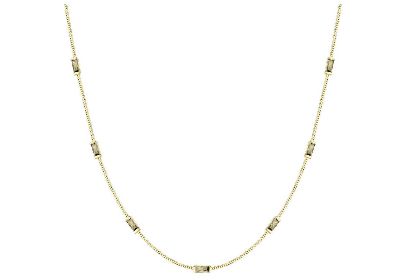 LuxusKollektion Kette und Anhänger Set Kette Damen 925 Silber 14k Vergoldet Anhänger Silber-08-Aug von LuxusKollektion