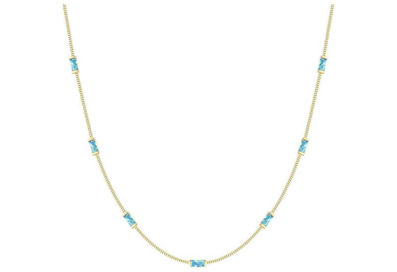 LuxusKollektion Kette und Anhänger Set Kette Damen 925 Silber 14k vergoldet Anhänger Silber-12-Dez von LuxusKollektion