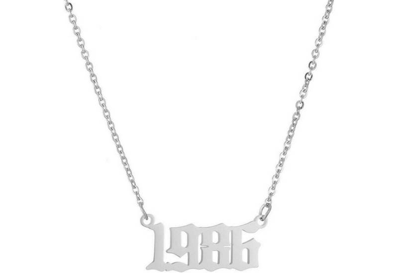 LuxusKollektion Kette und Anhänger Set Kette Damen Edelstahl Geburtsjahr Anhänger Silber 1999 Silber von LuxusKollektion