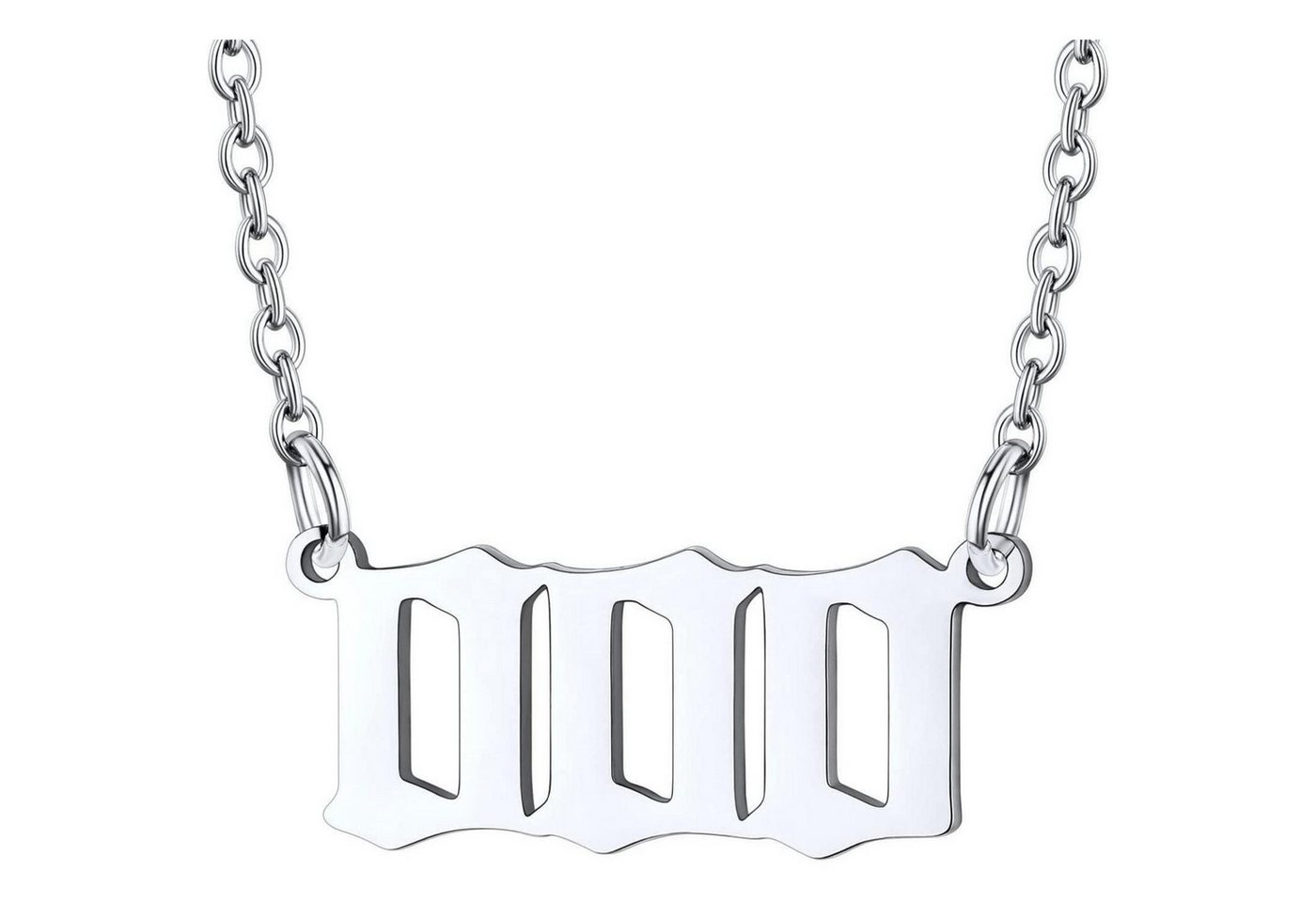 LuxusKollektion Kette und Anhänger Set Kette Damen Engelszahlen Edelstahl Schlüsselbein 000 Silber von LuxusKollektion