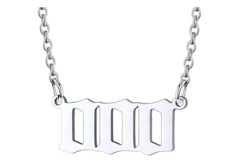 LuxusKollektion Kette und Anhänger Set Kette Damen Engelszahlen Edelstahl Schlüsselbein 000 Silber von LuxusKollektion