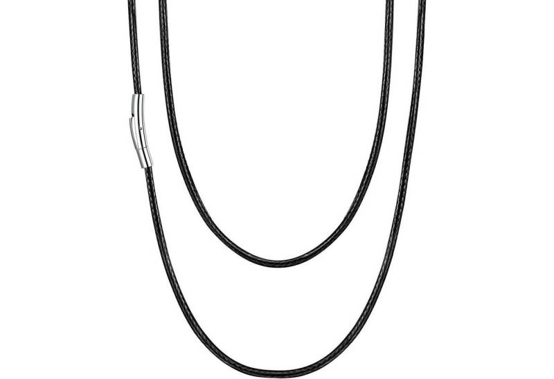 LuxusKollektion Kette und Anhänger Set Kette Damen Herren Schwarz Braun 01 Schwarz(2mm) 61.0 Zentimeter von LuxusKollektion