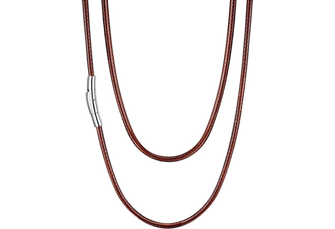 LuxusKollektion Kette und Anhänger Set Kette Damen Herren Wachsschur geflochten 01 Braun(3mm) 61.0 Zentimeter von LuxusKollektion