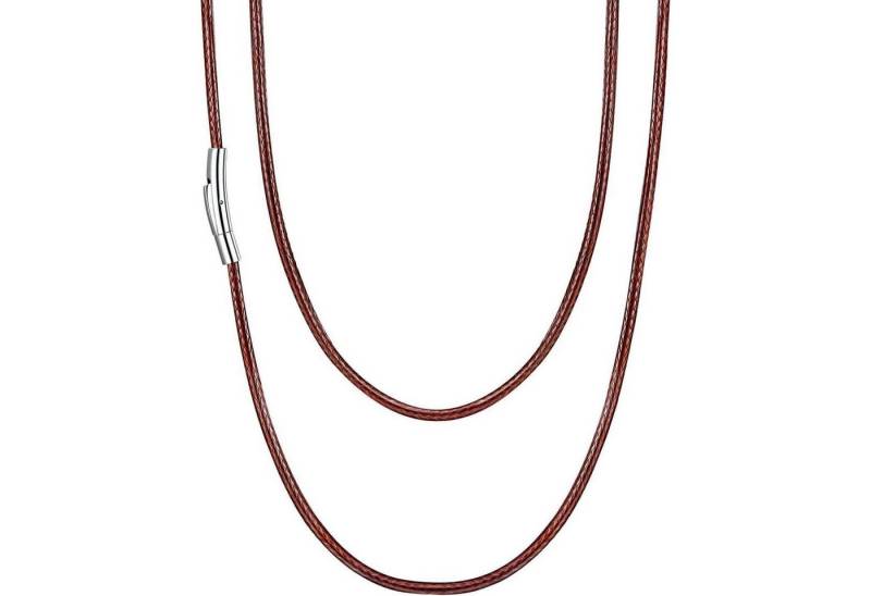 LuxusKollektion Kette und Anhänger Set Kette Damen Herren geflochten 01 Braun(2mm) 55.0 Zentimeter von LuxusKollektion