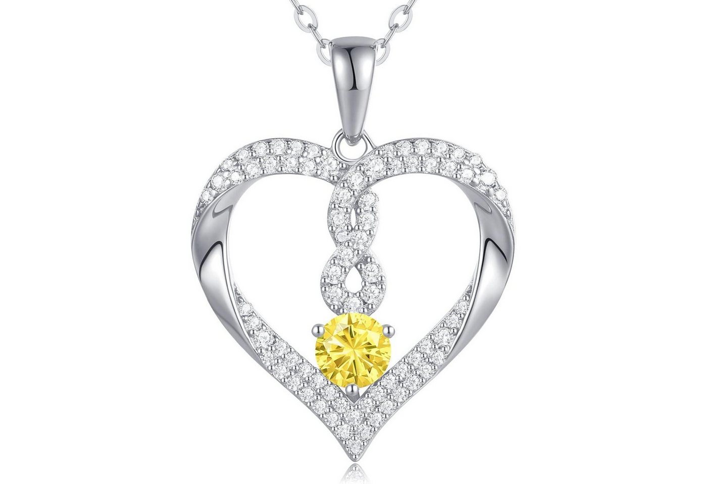 LuxusKollektion Kette und Anhänger Set Kette Damen Silber 925 Infinity Anhänger SterlingSilber-11-Nov von LuxusKollektion