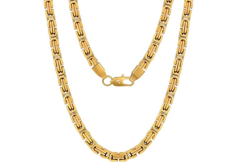 LuxusKollektion Kette und Anhänger Set Kette Herren Byzantinische Königskette 18K Golden-6mm 55.0 Zentimeter von LuxusKollektion