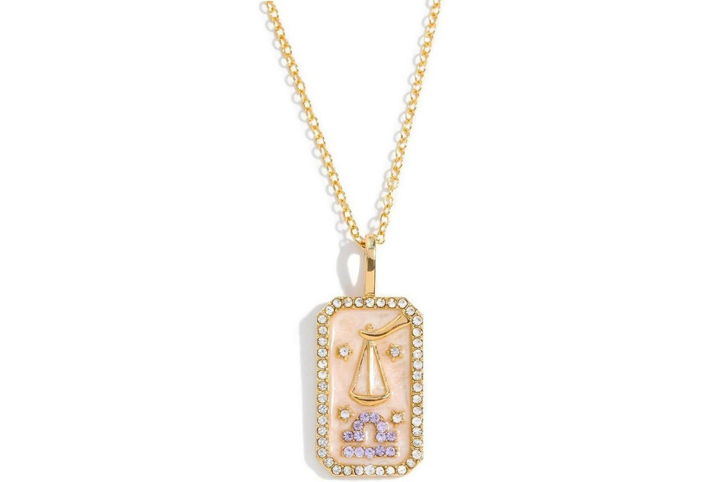 LuxusKollektion Kette und Anhänger Set Kette Sternzeichen Anhänger Gold Edelstahl Damen Mädchen Style-1-Waage von LuxusKollektion