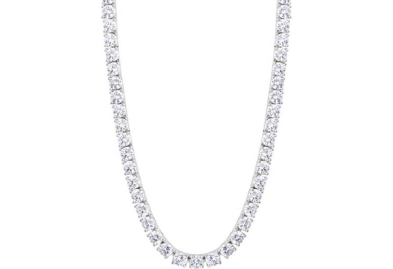 LuxusKollektion Kette und Anhänger Set Kette Tennis 14K Gold 5A Zirkonia Unisex 61.0 Zentimeter 4mm Silbrig von LuxusKollektion