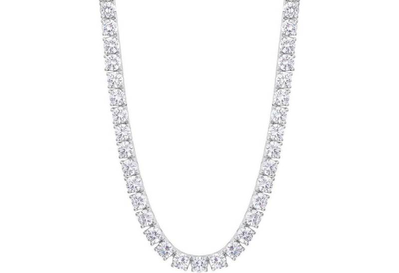 LuxusKollektion Kette und Anhänger Set Kette Tennis 14K Gold Weißgold Zirkonia 55.9 Zentimeter 5mm Silbrig von LuxusKollektion