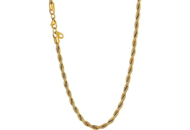 LuxusKollektion Kette und Anhänger Set Kordelkette Damen Herren Edelstahl vergoldet Gold(3mm) 66.0 Zentimeter von LuxusKollektion
