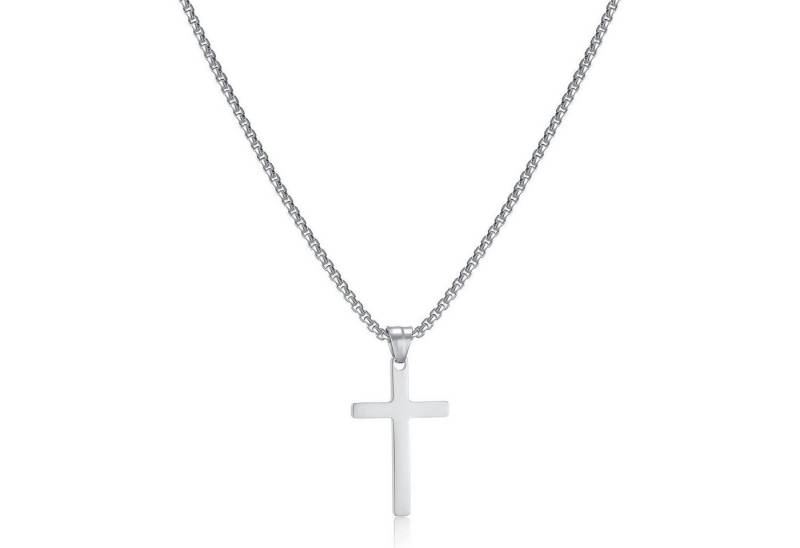 LuxusKollektion Kette und Anhänger Set Kreuzkette Herren Edelstahl Kette mit Kreuz Anhänger in Silber LuxusKollektion Kette und Anhänger Set Kreuzkette Herren Edelstahl Kette mit Kreuz Anhänger in Silber von LuxusKollektion