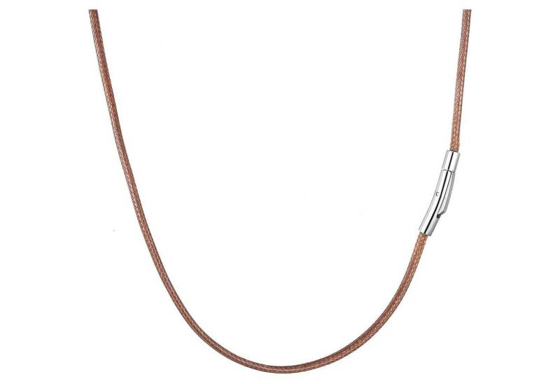 LuxusKollektion Kette und Anhänger Set Lederkette Herren 2mm 3mm Verschluss Schwarz Braun-2mm 56.0 Zentimeter von LuxusKollektion