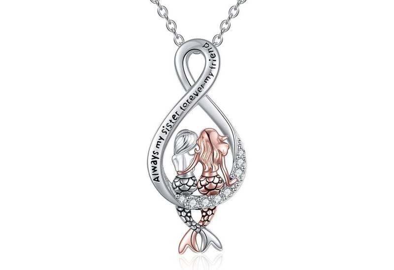 LuxusKollektion Kette und Anhänger Set Meerjungfrau-Halskette 925 Silber Valentinstagsgeschenk Damen von LuxusKollektion