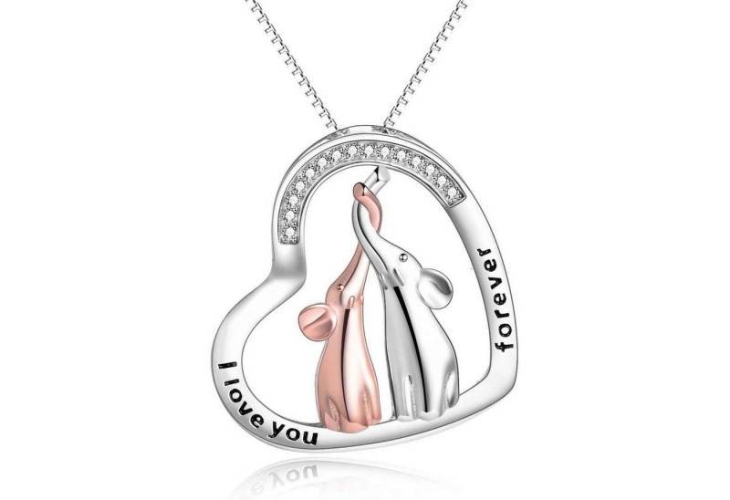 LuxusKollektion Kette und Anhänger Set Muttertagsgeschenk Elefanten Halskette 925 Silber für Mama Frauen LuxusKollektion Kette und Anhänger Set Muttertagsgeschenk Elefanten Halskette 925 Silber für Mama Frauen von LuxusKollektion