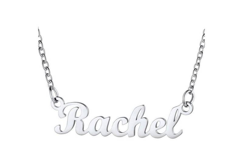 LuxusKollektion Kette und Anhänger Set Namenskette Damen Edelstahl 18k vergoldet Anhänger Rachel-Edelstahl von LuxusKollektion