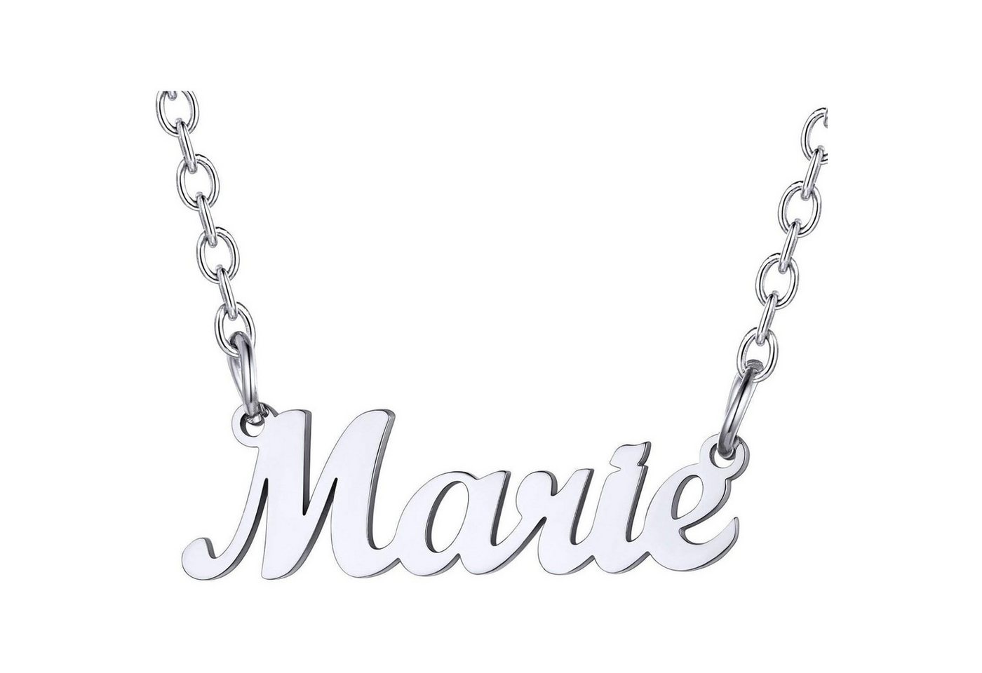 LuxusKollektion Kette und Anhänger Set Namenskette Damen Edelstahl 18k vergoldet Halskette 45 Marie-Edelstahl von LuxusKollektion