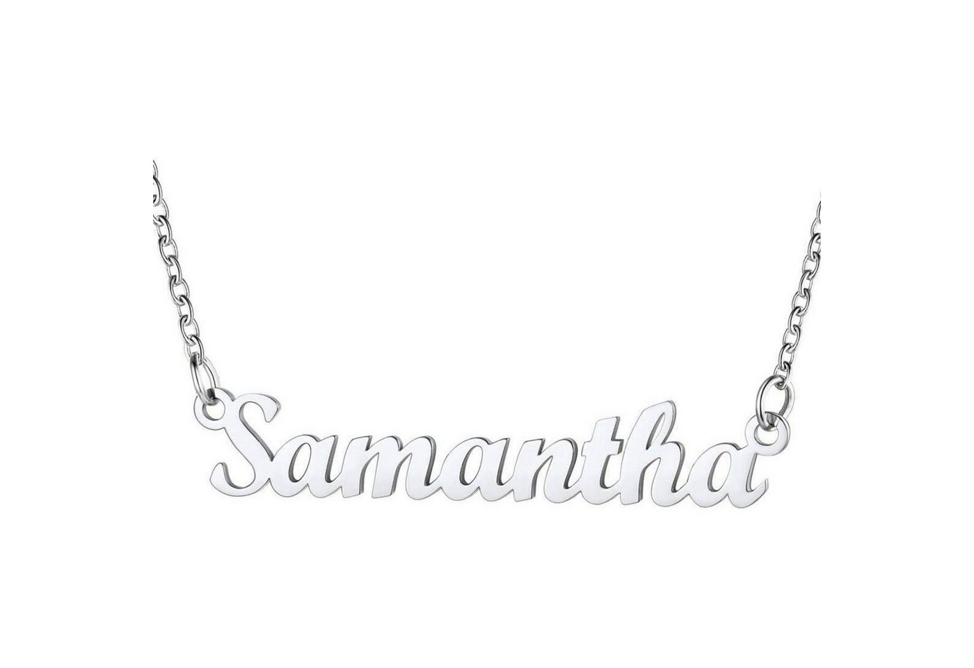 LuxusKollektion Kette und Anhänger Set Namenskette Damen Edelstahl 18kvergoldet Anhänger Samantha Edelstahl von LuxusKollektion
