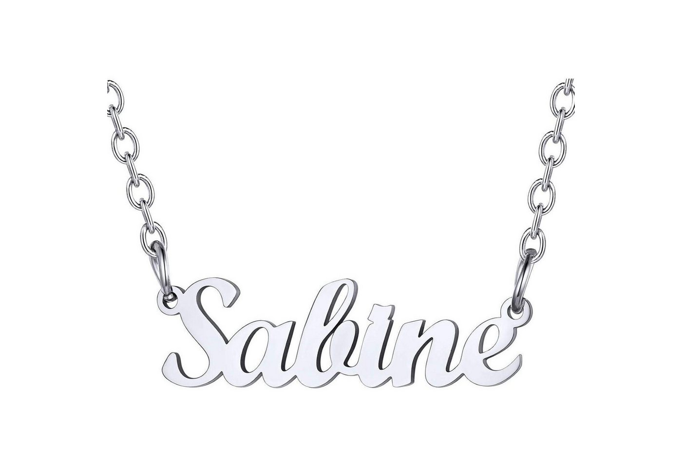 LuxusKollektion Kette und Anhänger Set Namenskette Edelstahl vergoldet Damen Saline Edelstahl von LuxusKollektion