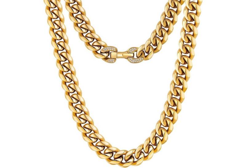 LuxusKollektion Kette und Anhänger Set Panzerkette Herren 12mm 18K Gold Cuban Link Chain Edelstahl LuxusKollektion Kette und Anhänger Set Panzerkette Herren 12mm 18K Gold Cuban Link Chain Edelstahl von LuxusKollektion