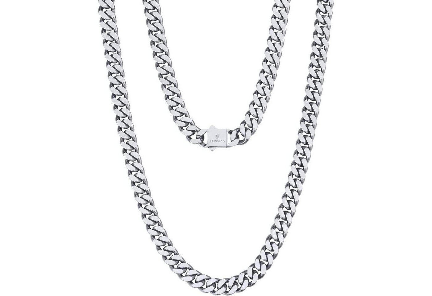 LuxusKollektion Kette und Anhänger Set Panzerkette Herren 8/12/14mm Gold Cuban Link Chain 50.8cm Edelstahl von LuxusKollektion