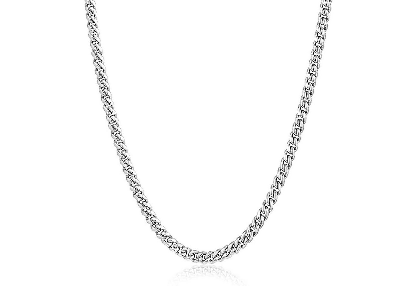 LuxusKollektion Kette und Anhänger Set Panzerkette Herren Damen Edelstahl Silber Silber-6MM Breit 18.0 Zoll von LuxusKollektion
