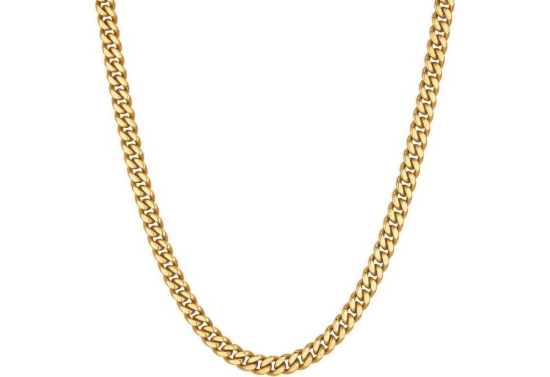 LuxusKollektion Kette und Anhänger Set Panzerkette Herren Kubanisch Edelstahl Golden-6mm 51.0 Zentimeter von LuxusKollektion
