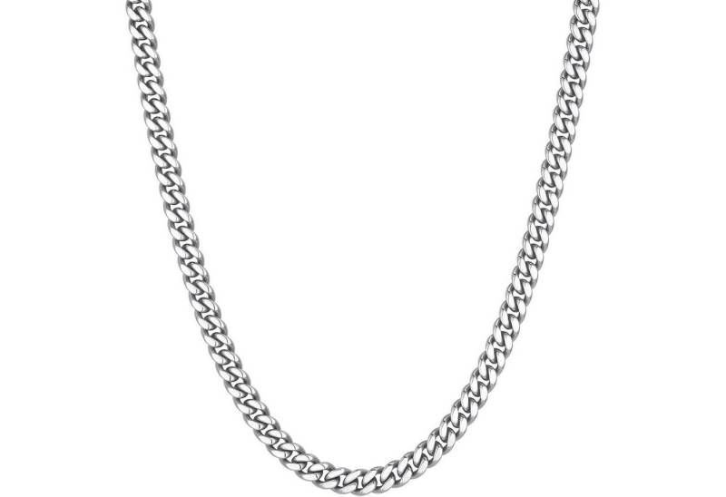 LuxusKollektion Kette und Anhänger Set Panzerkette Herren Kubanisch Edelstahl Silbrig-6mm 56.0 Zentimeter von LuxusKollektion