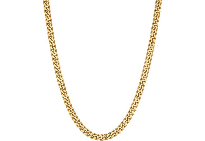 LuxusKollektion Kette und Anhänger Set Panzerkette Kubanisch Edelstahl Vergoldet Golden-4mm 66.0 Zentimeter von LuxusKollektion