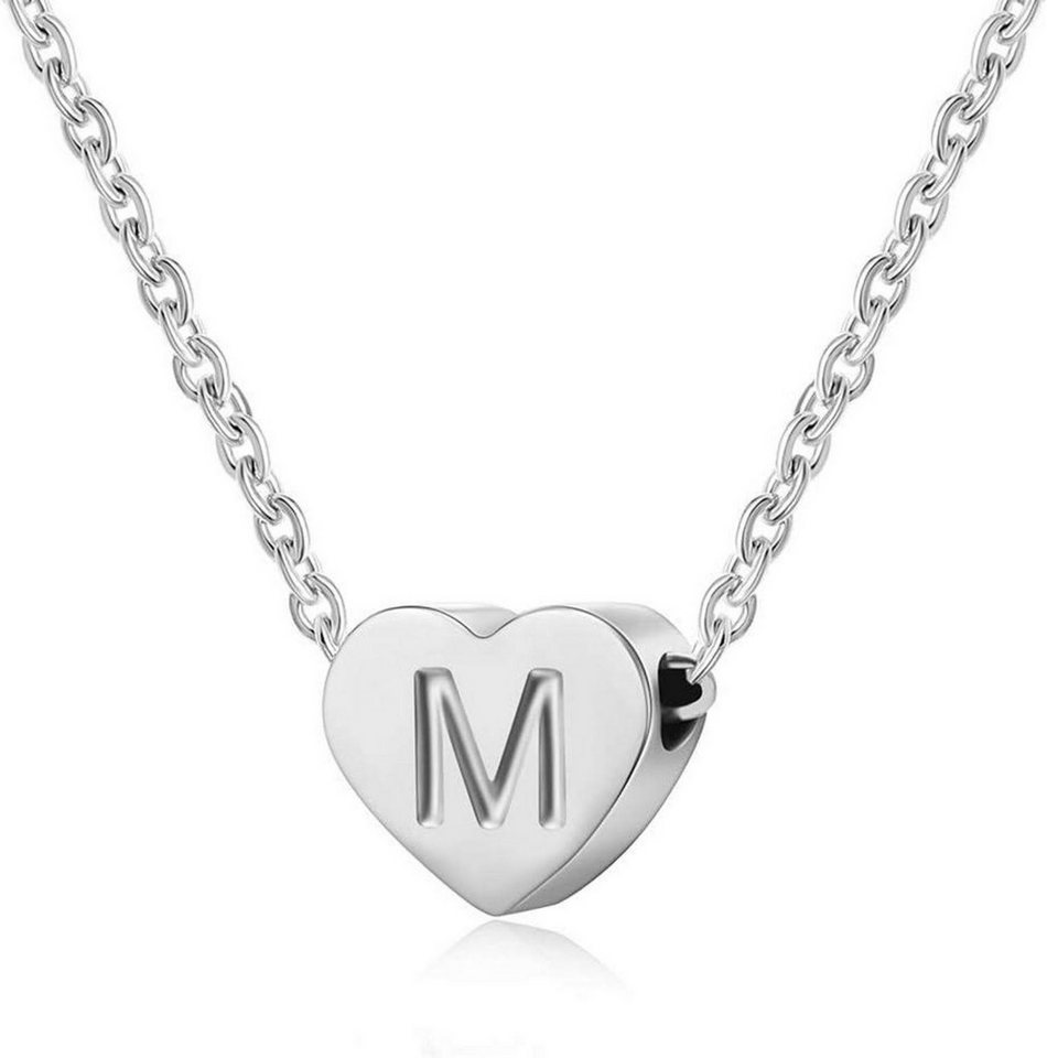 LuxusKollektion Kette und Anhänger Set Silber Halskette mit Buchstabenherz-Anhänger für LuxusKollektion Kette und Anhänger Set Silber Halskette mit Buchstabenherz-Anhänger für von LuxusKollektion