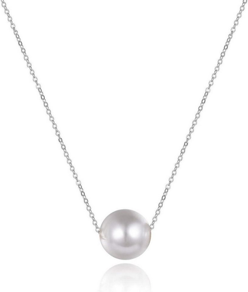 LuxusKollektion Kette und Anhänger Set Sterling Silber Perle Choker Halskette 8mm Süßwasser Zuchtperlen von LuxusKollektion