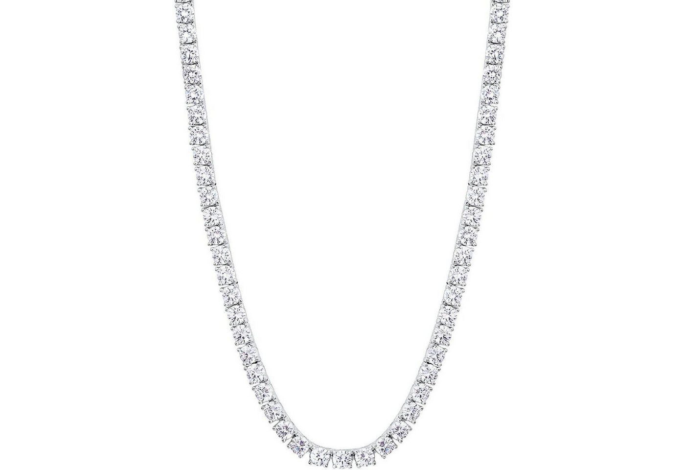 LuxusKollektion Kette und Anhänger Set Tennis Chain 14K beschichtet Damen Herren Gold Silberkette Zirkonia 5A von LuxusKollektion