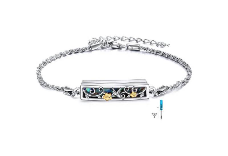 LuxusKollektion Kette und Anhänger Set Urnen Armband Asche Sterlingsilber Medaillon Damen Kolibri von LuxusKollektion