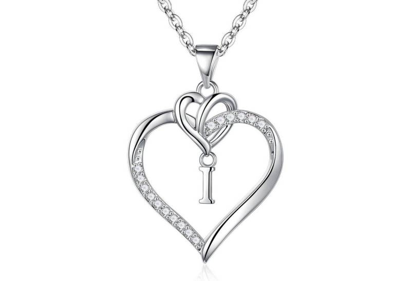 LuxusKollektion Kette und Anhänger Set Valentinstag Geschenke Herz Damen Halskette Gold Zirkonia 14K von LuxusKollektion