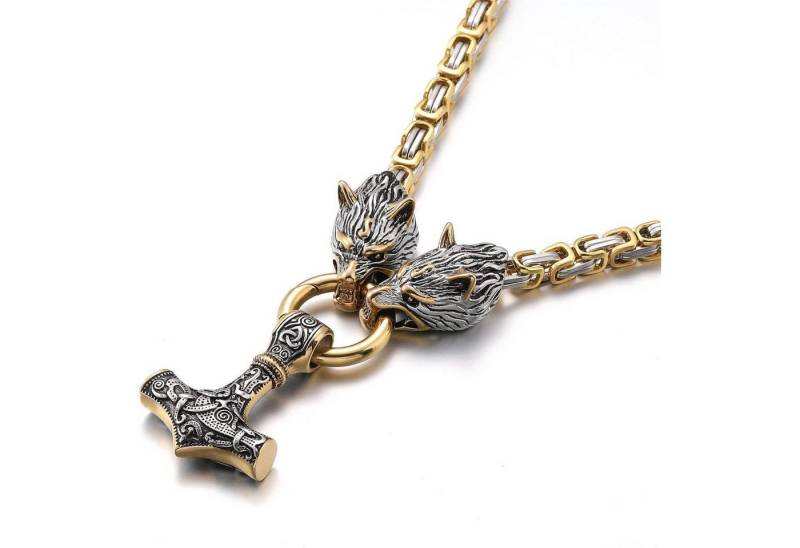 LuxusKollektion Kette und Anhänger Set Wikinger Thors Hammer Halskette Herren Edelstahl Mjolnir Runen LuxusKollektion Kette und Anhänger Set Wikinger Thors Hammer Halskette Herren Edelstahl Mjolnir Runen von LuxusKollektion
