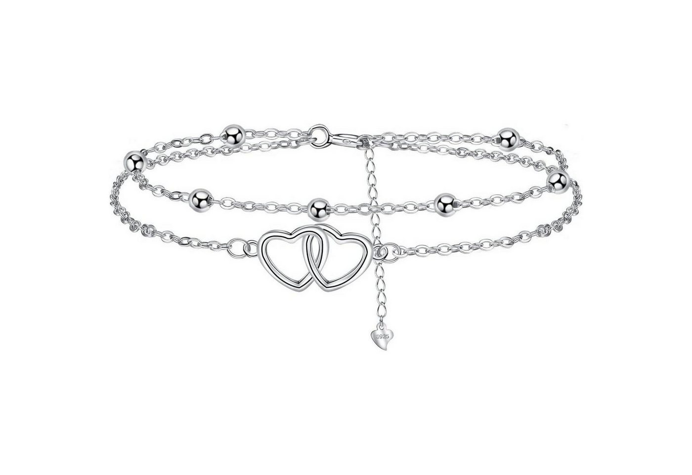 LuxusKollektion Ketten und Armband Set Armbänder Damen Silber 925 Geschenk Geburtstag Muttertag Silber-D von LuxusKollektion
