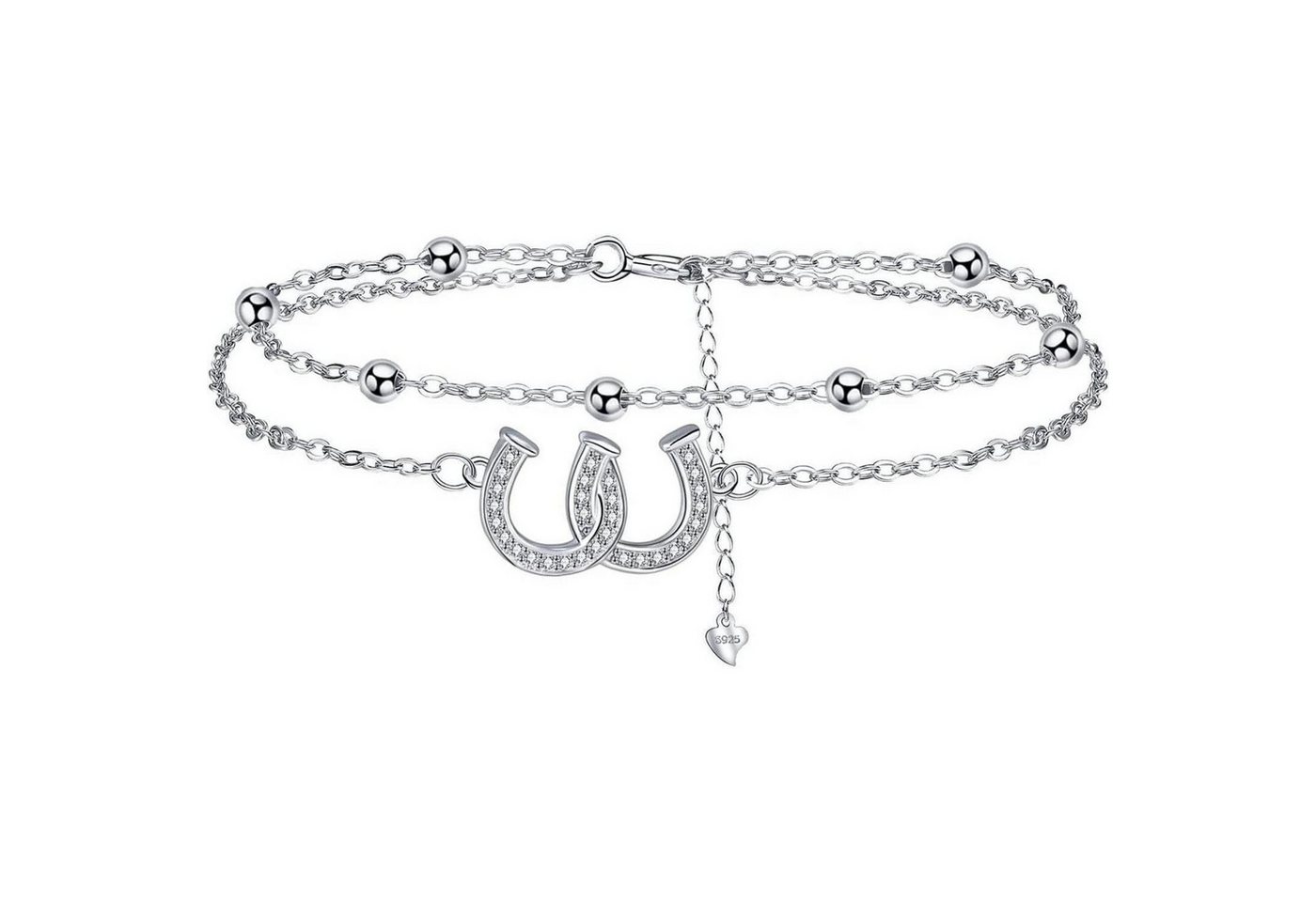 LuxusKollektion Ketten und Armband Set Armbänder Silber 925 Damen Geschenk Muttertag Geburtstag Silber-I von LuxusKollektion