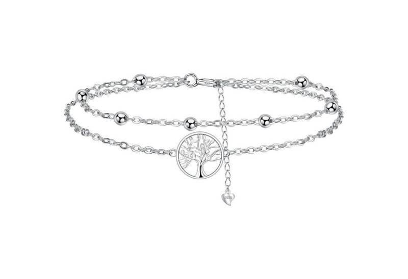 LuxusKollektion Ketten und Armband Set Armbänder Silber 925 Damen Geschenk Muttertag Mama Ehefrau Silber-A von LuxusKollektion