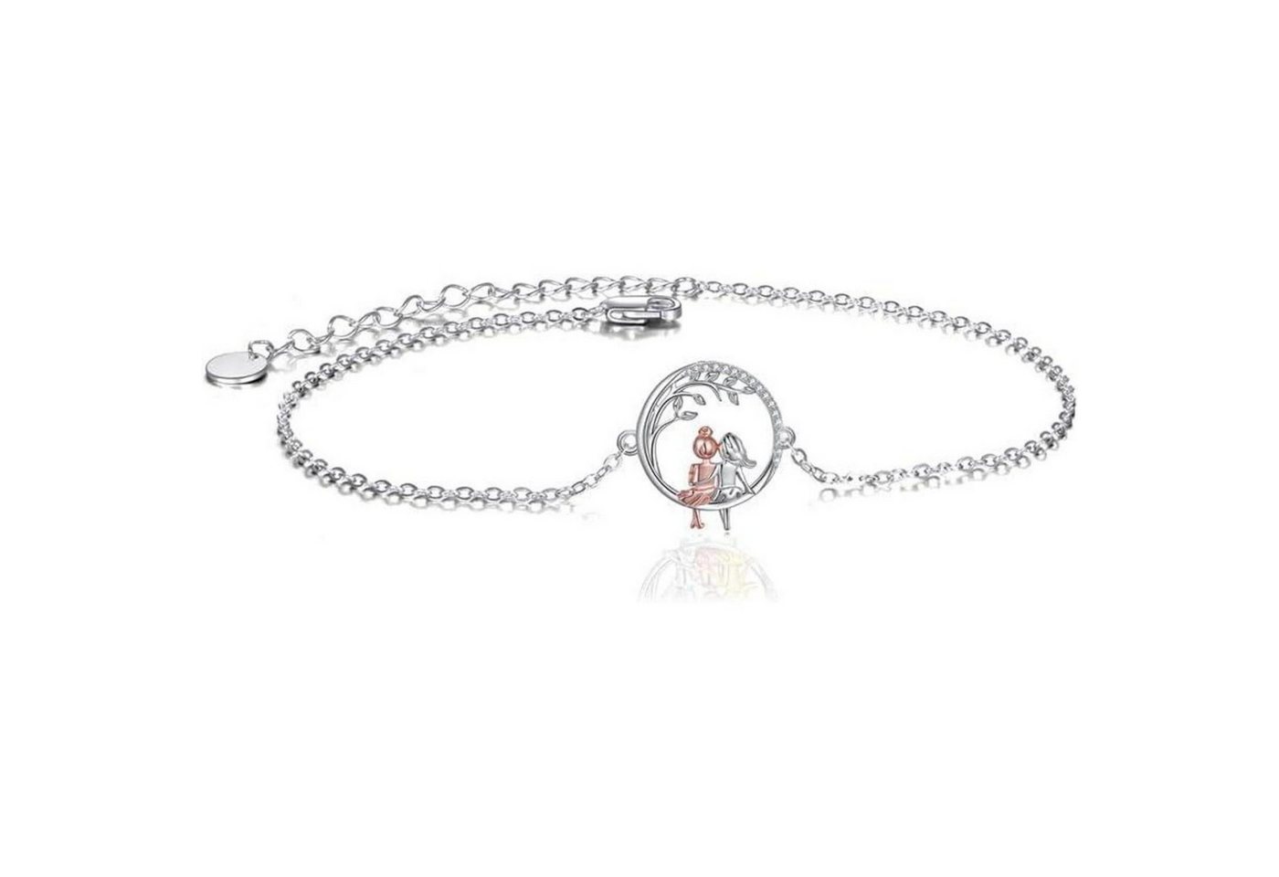 LuxusKollektion Ketten und Armband Set Armband 925 Silber Herz Unendlichkeitszeichen 2 Schwestern Armband von LuxusKollektion