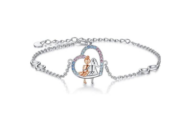 LuxusKollektion Ketten und Armband Set Armband 925 Silber Herz Unendlichkeitszeichen Schwester Kristall von LuxusKollektion
