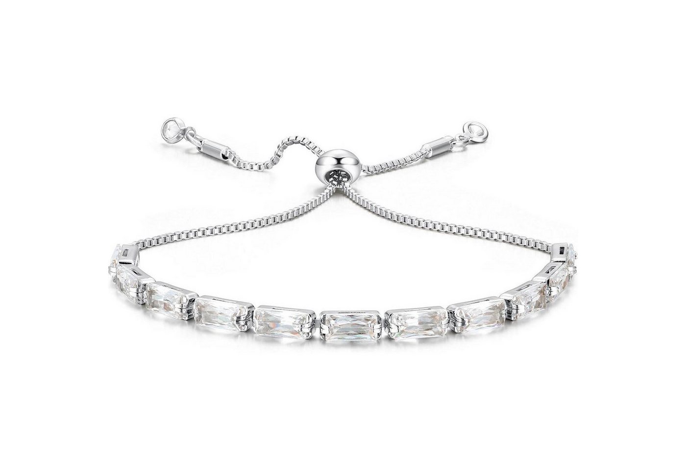 LuxusKollektion Ketten und Armband Set Armband Damen Gold Silber Zirkonia Kristall Weiß-silber Weißes Gold von LuxusKollektion