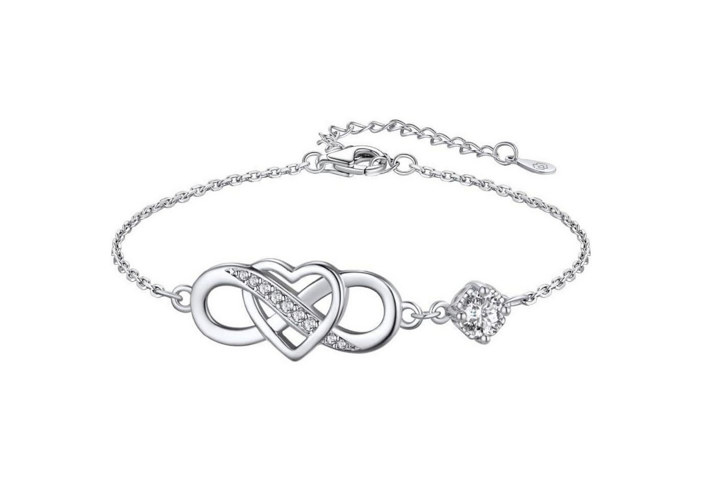 LuxusKollektion Ketten und Armband Set Armband Damen Infinity Moissanite 1Karat Silber925 Infinity-0.5Karat von LuxusKollektion