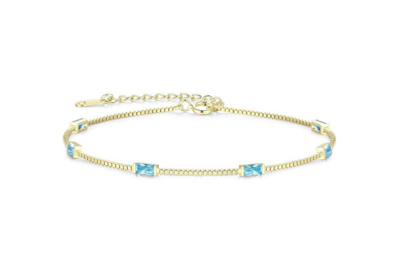 LuxusKollektion Ketten und Armband Set Armband Damen Zirkonia Anhänger 925 Vergoldet-12-Dez 14k Vergoldet von LuxusKollektion