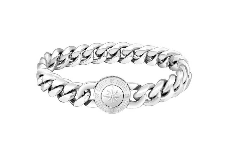 LuxusKollektion Ketten und Armband Set Armband Herren 12mm Edelstahl 18K Gold 19.0 Zentimeter Kompass Silber von LuxusKollektion