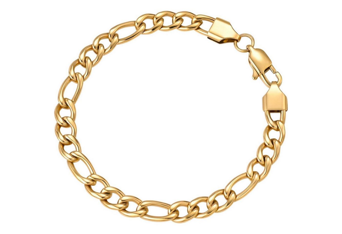LuxusKollektion Ketten und Armband Set Armband Herren 6mm 8mm Figaro Panzer Golden-6mm 22.86 Zentimeter von LuxusKollektion