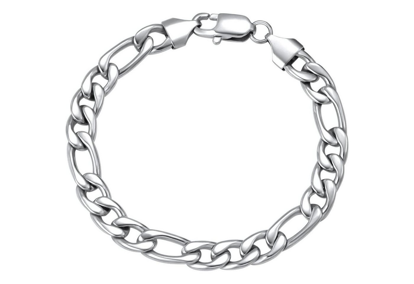 LuxusKollektion Ketten und Armband Set Armband Herren Figaro Panzer Cuban 6mm 8mm Silber-8mm 21.59 Zentimeter von LuxusKollektion