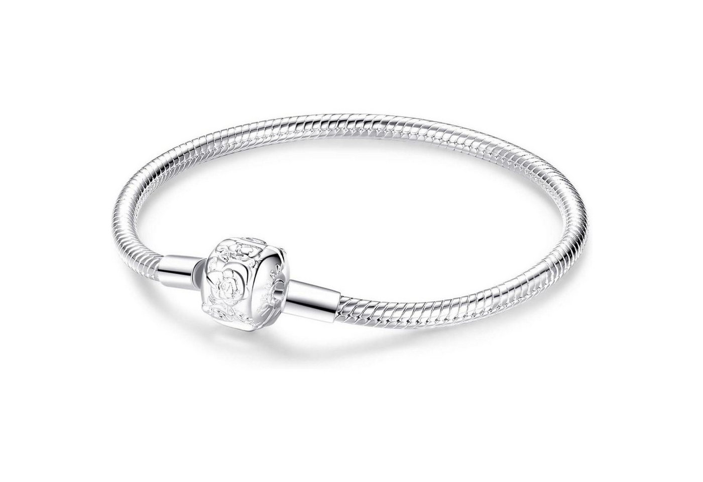 LuxusKollektion Ketten und Armband Set Armband Schlangen Kugelverschluss Damen 925 Silber SL003B 20CM von LuxusKollektion