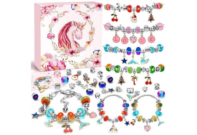 LuxusKollektion Ketten und Armband Set DIY Armband Bastelset Mädchen 4-12 Jahre - Schmuck Basteln Spielzeug von LuxusKollektion